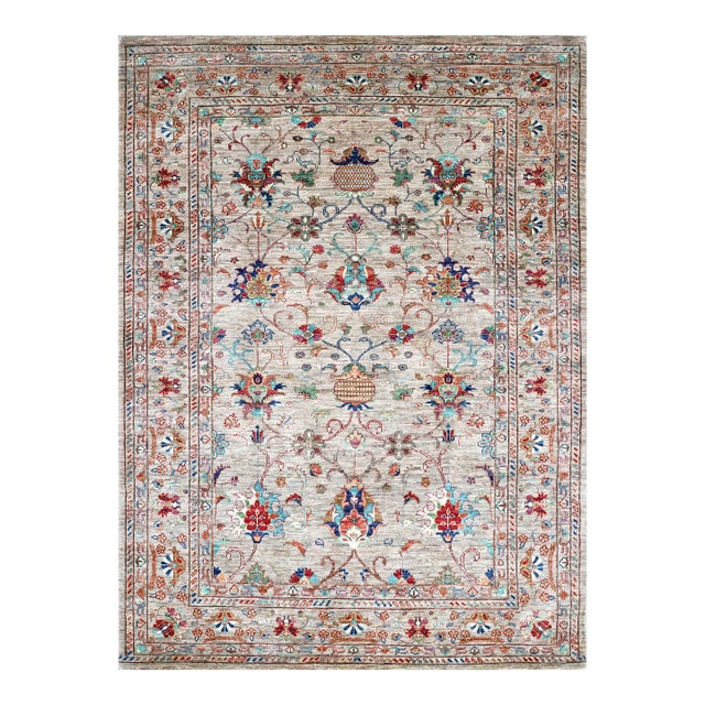 Hand Knotted Oushak Rug. 5'7" X 7'2" For Sale