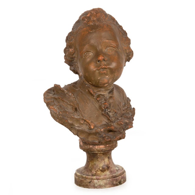 French French Antique Terracotta Bust of Compte D’Artois by Fernand Cianciani For Sale - Image 3 of 18