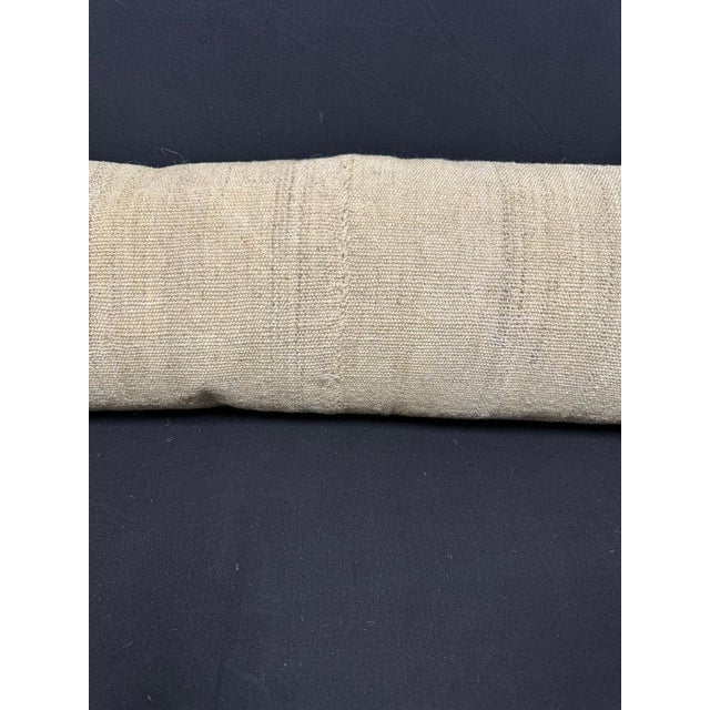 Contemporary Turkish Hemp Pillow Cushion Natural Beige Cushion Cover 12x46 For Sale - Image 3 of 4