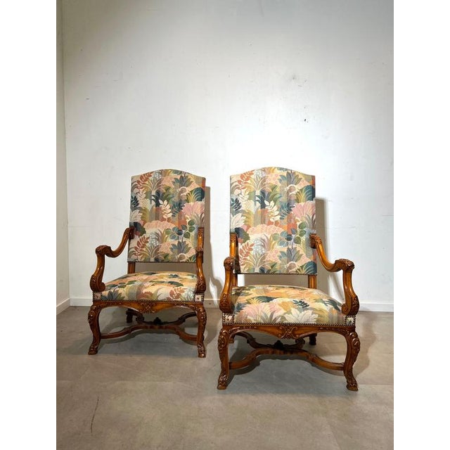 Antique Louis XV Handcarved Armchair For Sale - Image 6 of 6