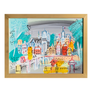 Rainy Parisian Day, Acrylic Painting by Charles Cobelle
