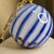 Blue Vintage Blue Swirled Hand Blown Pendants - a Pair For Sale - Image 8 of 9