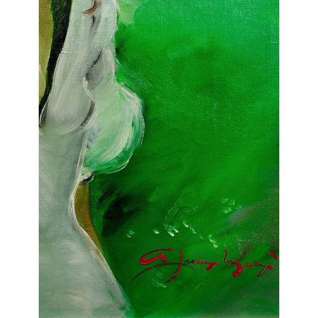 Follower of Jean-Gabriel Domergue, Lady at the Races, 1950s, Oil on Canvas, Framed For Sale - Image 8 of 18