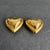 French Vintage Puffy Heart Earrings Gold Tone Clip on Statement Jewelry 80s Designer For Sale - Image 3 of 10