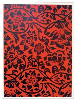 Shepard Fairey (Obey), Floral Takeover, 2017, Screenprint