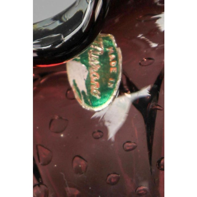 Purple Mid-Century Dark Purple Murano Bubble Glass Bowl, Italy, 1960s For Sale - Image 8 of 17