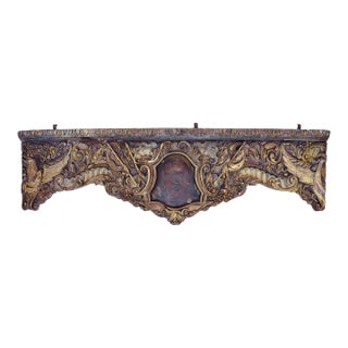 Carousel Panel Antique Carved Rinceau Ornament and Bird Design For Sale