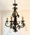 Late 20th Century Wrought Iron Acanthus Leaf Tuscan Three Light Chandelier Dark Bronze Finish For Sale - Image 4 of 4