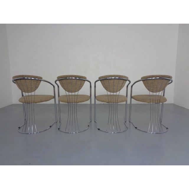 Italian Chrome-Plated Dining Chairs, 1980s, Set of 4 For Sale - Image 11 of 18