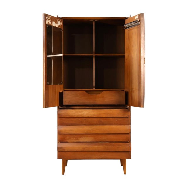 Mid-Century Modern Lane First Edition Vintage Mid Century Modern Armoire C. 1960s For Sale - Image 3 of 13