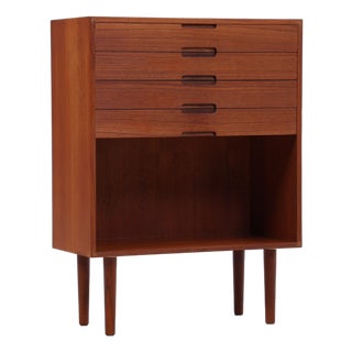 Mid-Century Teak Chest of 5 Drawers, 1960s For Sale