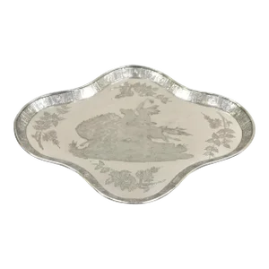 Antique Meriden Silver Plate Co Art Deco Native American Water Buffalo Tray