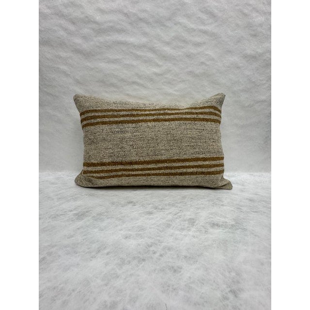 Turkish Hemp Pillow Cushion Natural Beige Brown Pillow Cushion Cover 16" x 24" #30213 Enhance your home decor with our...