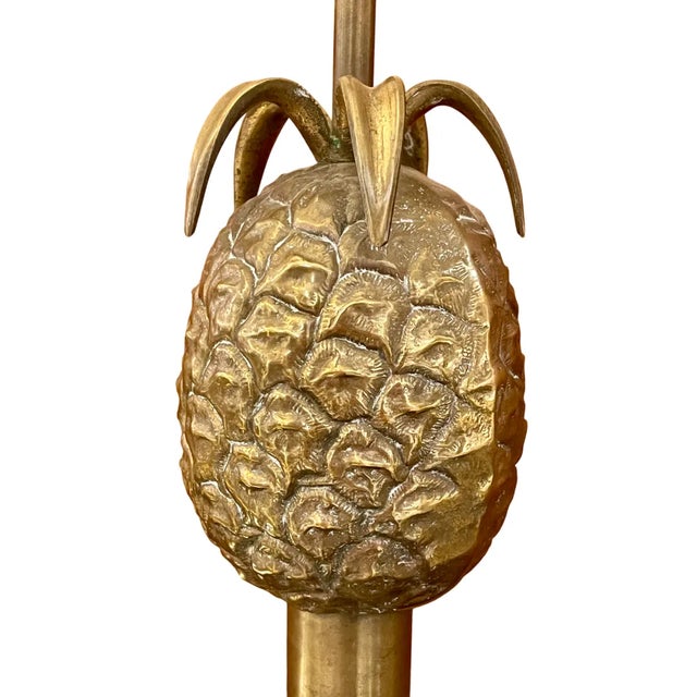 Gilt Bronze Pineapple Lamp from Maison Charles, 1960s For Sale - Image 9 of 10