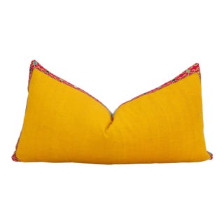 Antique Aara Sindh Silk Pillow For Sale