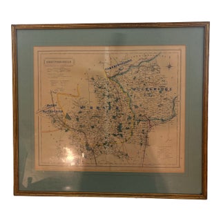 Antique Map of Hertfordshire From Hobson’s Fox-Hunting Atlas For Sale