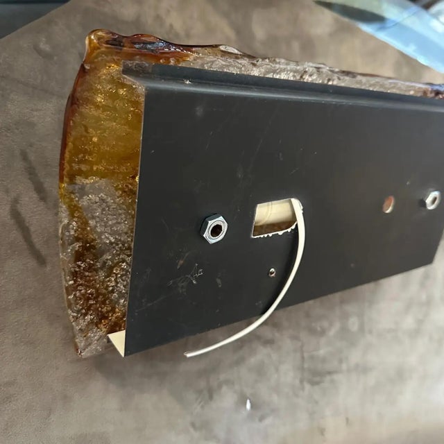 1970s Set of Four 1970s Mid-Century Modern Murano Glass Wall Sconce by Mazzega For Sale - Image 5 of 12