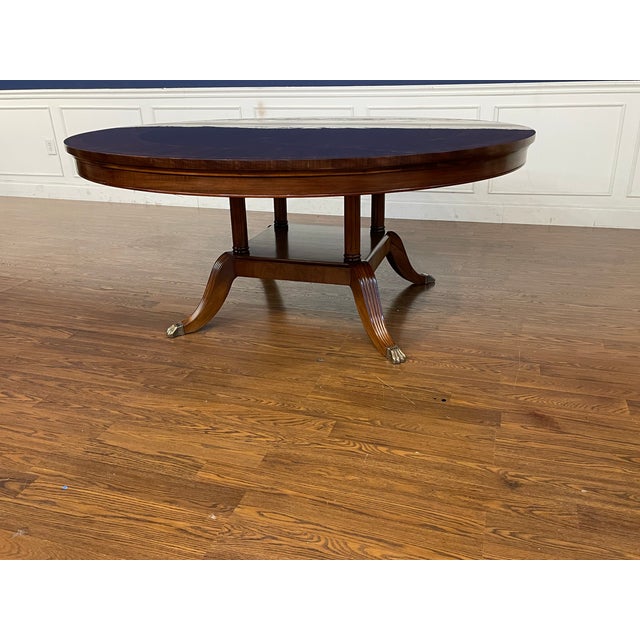Traditional Round Walnut Dining Table by Leighton Hall - Made-to-Order For Sale In Atlanta - Image 6 of 12