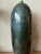 Bottle Green Vintage Boho Monumental Glazed Ceramic Vase For Sale - Image 8 of 9