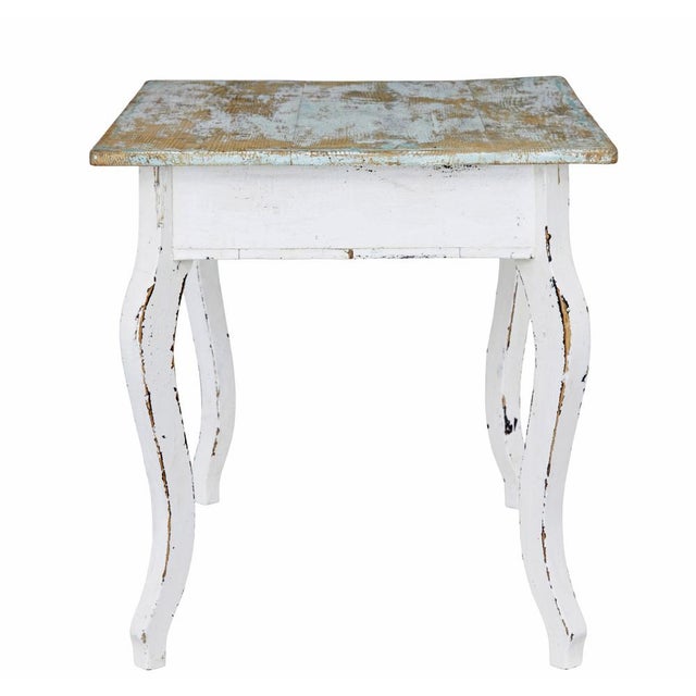 Late 19th Century 19th Century Scandinavian Painted Pine Occasional Table, 1890s For Sale - Image 5 of 9