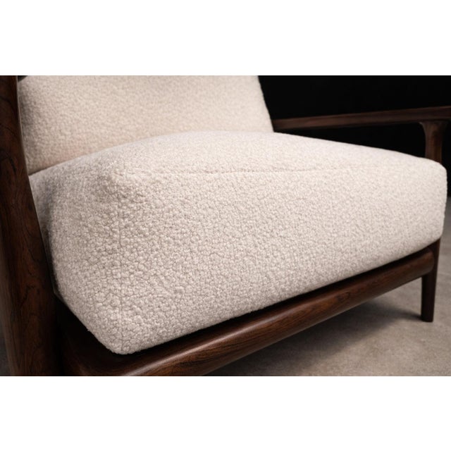 Pair of Armchairs in Brazilian Rosewood & Bouclé by Liceu de Artes, 1960s – Lot 218 For Sale - Image 11 of 13
