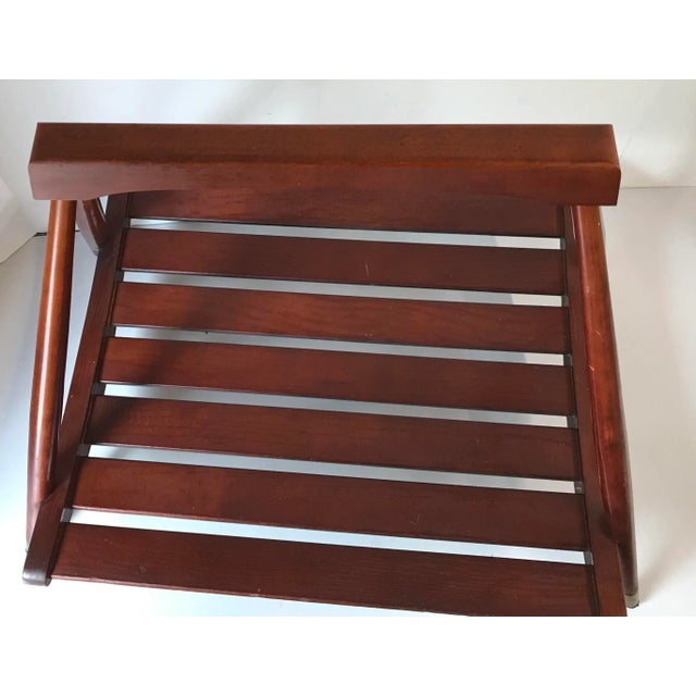 Mid Century Scheibe Wooden Slat Magazine Rack For Sale In Dallas - Image 6 of 10