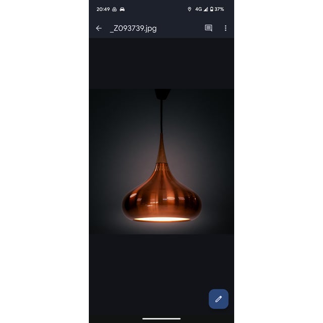 Mid-Century Modern Orient Major Pendant by Jo Hammerborg for Fog & Mørup, Denmark, 1957 For Sale - Image 3 of 8