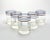 American 1970s Vintage Anchor Hocking Blue & White Striped Cocktail Tumbler Glasses - Set of 5 For Sale - Image 3 of 5