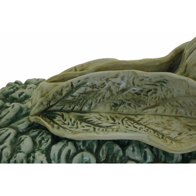 Tiffany & Co Large Artichoke Lidded Tureen Painted Molded Vintage Nove Ceramic Italy For Sale - Image 10 of 10