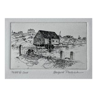 1970s Margaret Philbrick Peggy's Cove Etching For Sale
