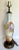 Sky Blue Antique Original Signed Hand-Painted Floral Table Lamp For Sale - Image 8 of 13