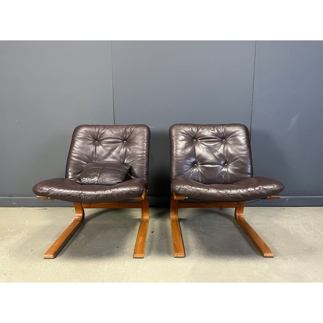 Kengu Lounge Chairs from Elsa & Nordahl Solheim, 1960s, Set of 2, in Very Good conditions. Designed 1960 to 1969 I have...