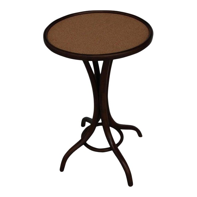 Early 20th Century Early Thonet Style Pedestal Table With Cork Top For Sale