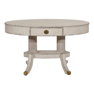 European Oval Center Table, 1820s For Sale