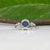 Blue 2.6Ct Star Sapphire Cabochon Ring With Natural Diamond Accents: Solid 14k Gold, Size 6.75 For Sale - Image 8 of 9