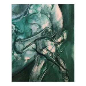 Green Dreams in a Grey City, Oil on Canvas