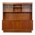 MCM Teak 2 Piece China Cabinet Sliding Doors Shelves Vintage Buffet Storage For Sale