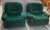 Late 20th Century Italian Green Velvet Lounge Chairs,1970s, Set of 2 For Sale - Image 5 of 15