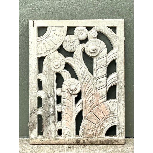 Vintage Deco Miami Beach Cast Concrete Panel For Sale - Image 11 of 12