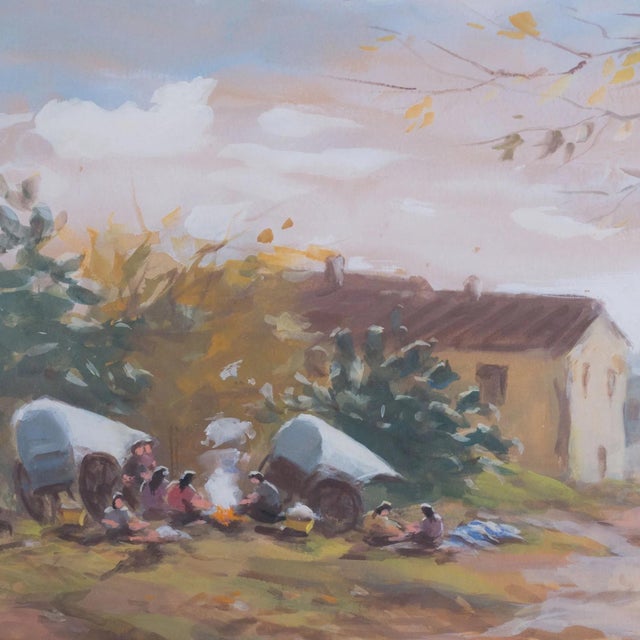 1950s Joan Escayola Blanch, Rural Landscape, 1950s, Watercolor For Sale - Image 5 of 7