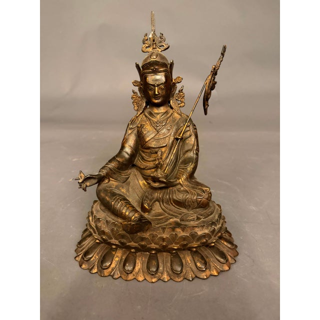 Bronze Bronze Buddha Statue, Circa 1920s For Sale - Image 8 of 15