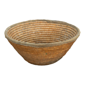Antique Coiled Woven Harvest Basket
