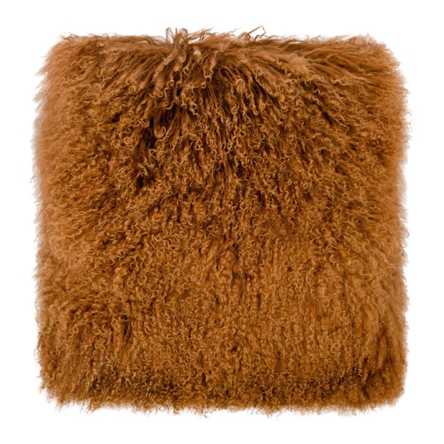 Tibetan Sheep Copper 15.75" Pillow For Sale