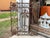 Antique Wrought Iron Window Grate. Offered is a stunning antique wrought iron window grate with a well executed central...