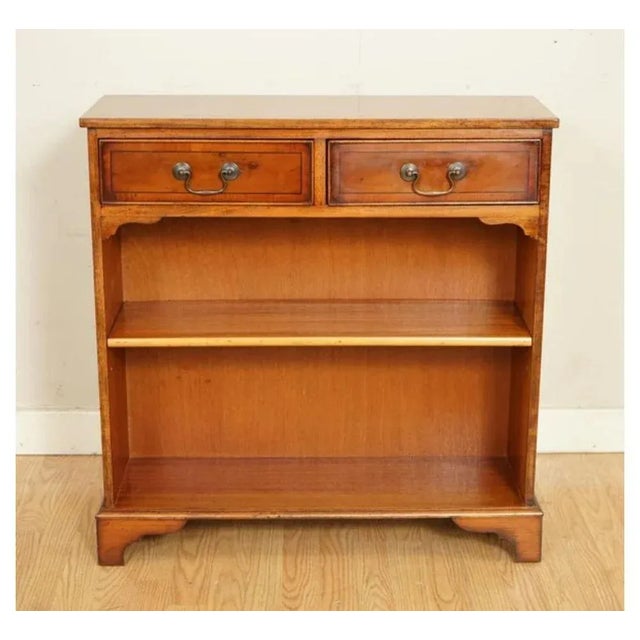 Vintage Dwarf Open Bookcase in Yew Wood from Bevan-Funnell For Sale - Image 3 of 11