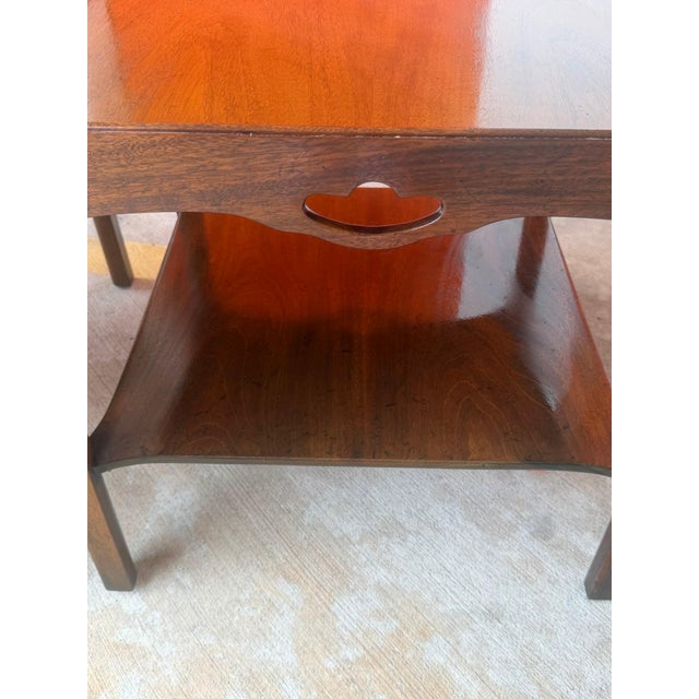 1960's Mid Century Kittinger Walnut Two-Tier Side Tables - A Pair For Sale - Image 11 of 13