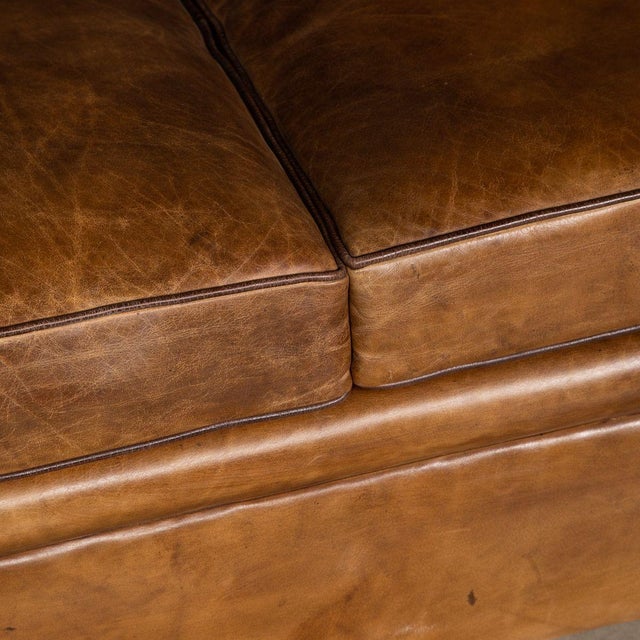 Art Deco Leather Tub Chairs & Sofa, 1920s, Set of 3 For Sale - Image 13 of 18