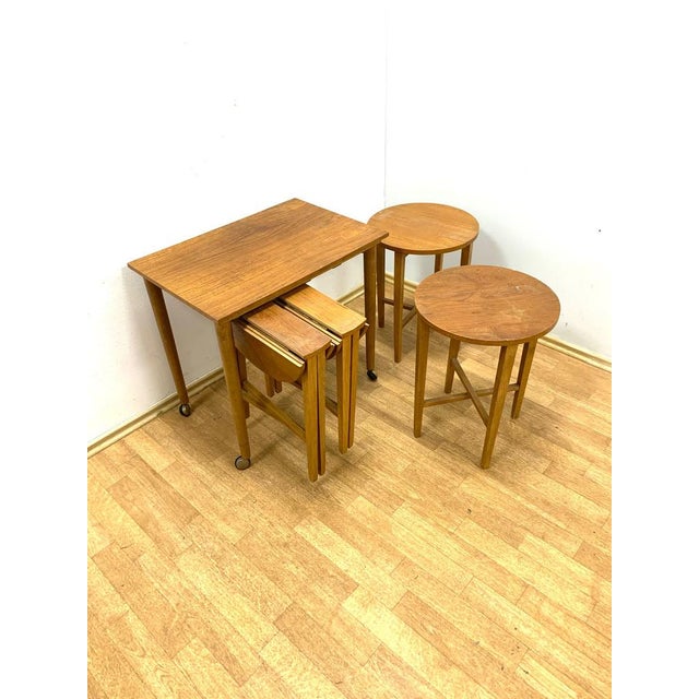 Poul Hundevad Vintage Nesting Tables from Paul Hundevad, Czech, 1960s, Set of 5 For Sale - Image 4 of 11
