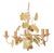 Vintage Floral Tin Chandelier, 1970 For Sale