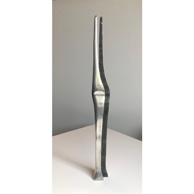 Aharon Bezalel, Aharon Bezalel Israeli Modernist Sculpture 2 Parts Minimalist Aluminum or Steel, 1979 For Sale